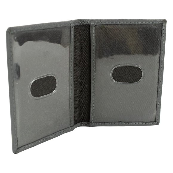 Genuine Leather Credit Crad Case Men Slim Wallet Gray Mini Bifold ID Gift - Picture 12 of 14
